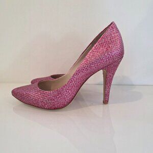 BCBGeneration Pink Woven Stiletto Heels 👠 Size 7